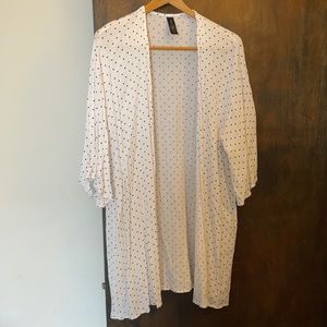 Polka dot kimono top
